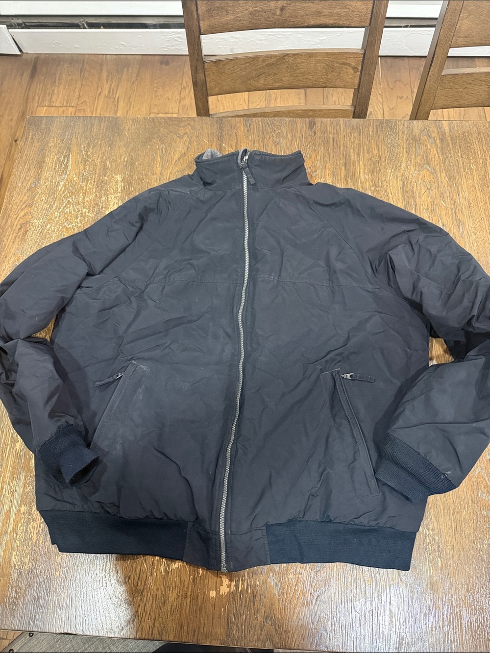 Lands' End Men's black Jacket with Full Zip